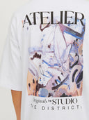 JORBROOKLYN GRAPHIC BACK TEE SS BRIGHT WHITE