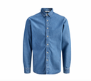 JJESTANLEY JJSHIRT AT 021 - BLUE DENIM