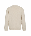 VILIGA L/S O-NECK KNIT TOP - BIRCH/MELANGE