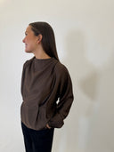 YASYERA LS TOP - CHOCOLATE BROWN