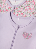 NBFNIGHTSUIT 2P ZIP PETIT FLOWER PASTEL LILAC
