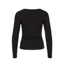 VINORA L/S O-NECK TOP - BLACK BEAUTY