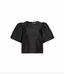 VISHINA 2/4 O-NECK TOP - BLACK