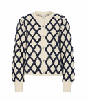 YASZIGLY LS KNIT CARDIGAN BIRCH NAVY BLAZER