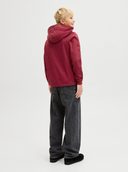 JORNORREBRO EMB SWEAT HOOD JNR - TIBETAN RED