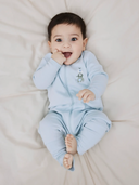 NBMNIGHTSUIT 2P ZIP ELEPHANT  BABY BLUE