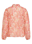 VIPRAYA V-NECK L/S PRINTED TOP BIRCH/DUBARRY AU