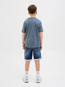 JJIRICK JJICON SHORTS JNR - BLUE DENIM