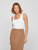 VIKENZA U-NECK S/L TANK TOP - OPTICAL SNOW