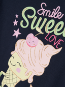 NMFVIX SS TOP - NAVY BLAZER/ICECREAM