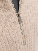 JPRBLUBARKLEY KNIT HALF ZIP JNR - SIMPLY TAUPE