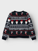 NKNRASTOKKE LS KNIT DARK SAPPHIRE