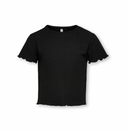 KOGNELLA S/S O-NECK TOP JRS - BLACK