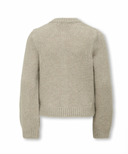 KOGCODY L/S O-NECK BOW CARDIGAN KNT - PUMICE STONE