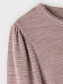 NMFWYLA WOOL/VIS LS TOP - ANTLER