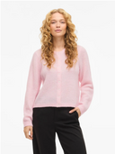 VILORY O-NECK L/S KNIT CARDIGAN - CHERRY BLOSSOM/MELANGE