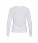 VINORA L/S O-NECK TOP - BRIGHT WHITE