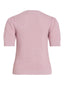 VIDALO O-NECK S/S KNIT TOP WINSOME ORCHID