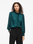 VILUTTO L/S FRILL SHIRT - PONDEROSA PINE