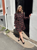 VICLO ROSE LS SHIRT DRESS - BLACK BEAUTY