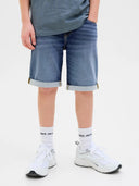 JJIRICK JJICON SHORTS JNR - BLUE DENIM