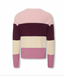 KOGSANDY L/S STRIPE PULLOVER KNT MAUVE WINE/CHALK PINK