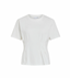 VIMONIE PLEAT O-NECK S/S TOP SNOW WHITE