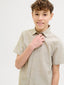 JJBREEZE LINEN BLEND SHIRT JNR CROCKERY