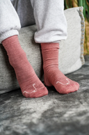 ULLSOKK 3PK MED MØNSTER - KJÆRLEIK