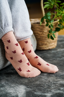 ULLSOKK 3PK MED MØNSTER - KJÆRLEIK