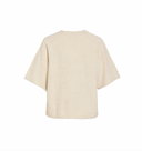 VILIGA 2/4 O-NECK KNIT TOP - BIRCH DETAIL MELANGE