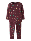 NMNVISMAS LS NIGHTSET - BURGUNDY XMAS (Str. 92-128)