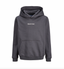 JORNORREBRO EMB SWEAT HOOD JNR - ASPHALT