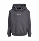 JORNORREBRO EMB SWEAT HOOD JNR - ASPHALT