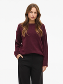 VILIGA L/S O-NECK KNIT TOP - FIG