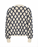 YASZIGLY LS KNIT CARDIGAN BIRCH NAVY BLAZER