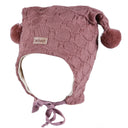 KIVAT VINTERLUE MED KABELSTRIKK - GAMMELROSA