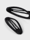 NKFACC-REDA 2P GLITTER HAIRCLIPS - SVART