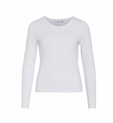 VINORA L/S O-NECK TOP - BRIGHT WHITE