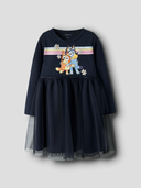 NMFJEAN BLUEY LS TULLE DRESS SKY - NAVY BLAZER