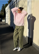 VIELLIS O-NECK L/S KNIT PULLOVER - CHERRY BLOSSOM