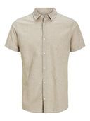 JJBREEZE LINEN BLEND SHIRT JNR CROCKERY