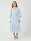 YASVIPS LS LONG SHIRT DRESS CLEAR SKY VIPS PRINT