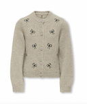 KOGCODY L/S O-NECK BOW CARDIGAN KNT - PUMICE STONE