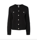 YASPIMI LS KNIT CARDIGAN - BLACK