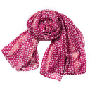 LENKEPRINTET SKJERF MED GULLFOIL - ROSA