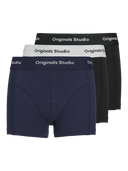 JACVESTERBRO SOLID TRUNKS 3 PAC CAVERN/BLACK