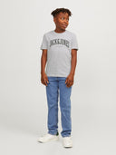 JJEJOSH TEE SS CREW NECK JNR WHITE MELANGE
