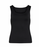 VIKENZA  U-NECK S/L TANK TOP - BLACK