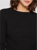VIDALO O-NECK L/S KNIT TOP -BLACK